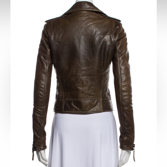 ‼️SOLD‼️ BALENCIAGA 2009 Brown Leather Moto Biker Jacket - Picture 3 of 3